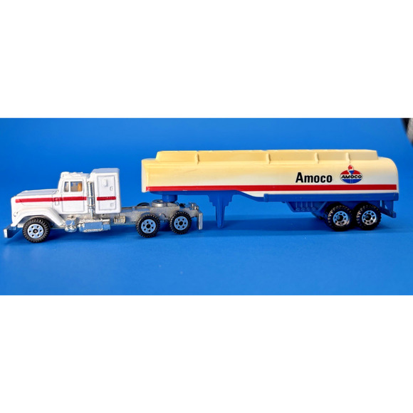 Vintage 82 Road Champs MACK/Matchbox HO 1/87 Diecast Amoco Semi Truck & Tanker - Picture 3 of 14